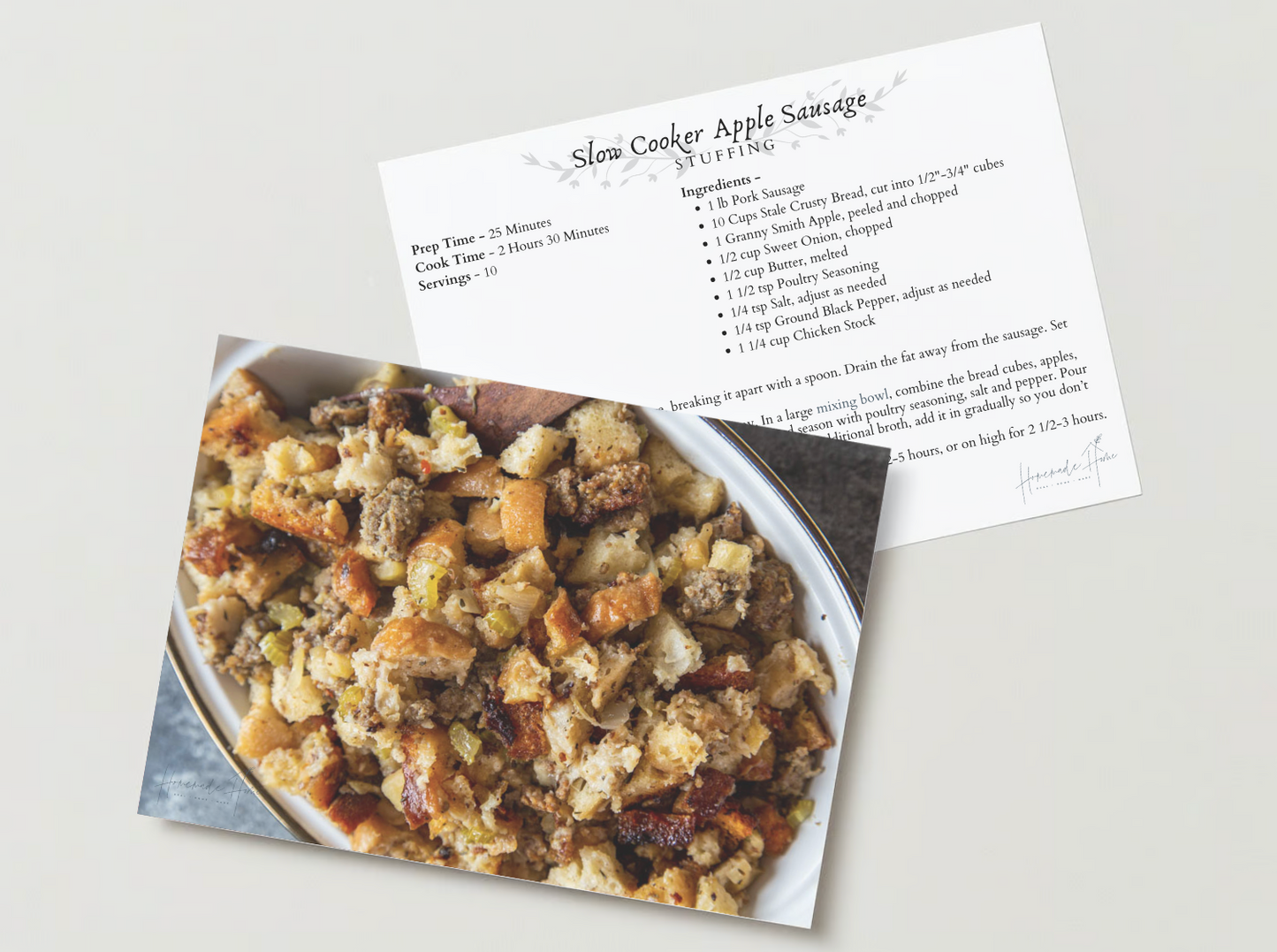 Holiday Side Dish Recipe Card Essentials