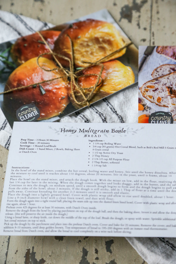 Homemade Home Bread Recipe Cards