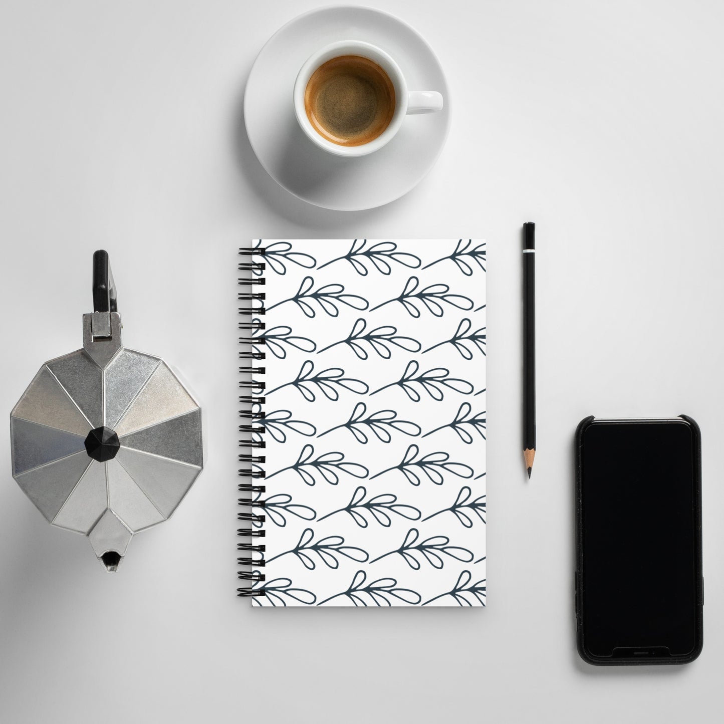 Homemade Home Leaf Spiral Notebook