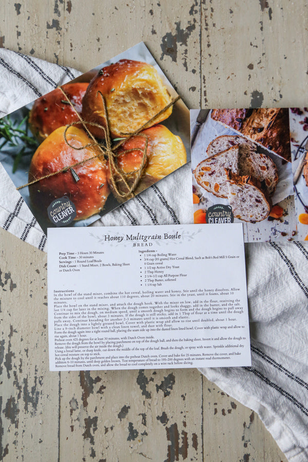 Homemade Home Bread Recipe Cards